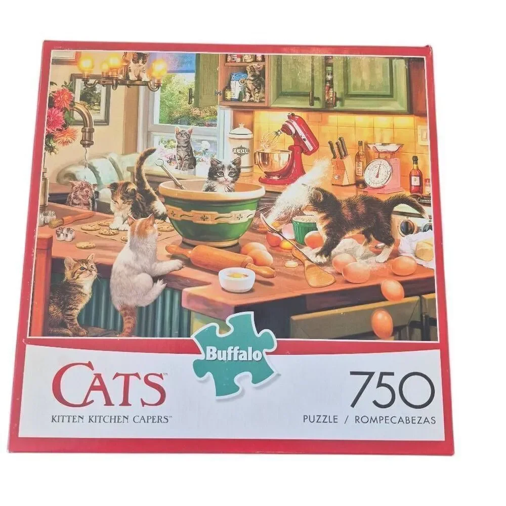 Buffalo Games Cats Kitten Kichen Capers 750 pc Jigsaw Puzzle